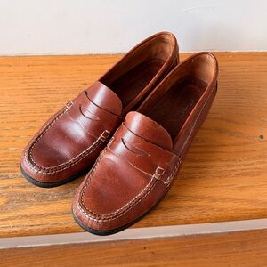 Bass Rich Brown Leather Slip-On Loafers
